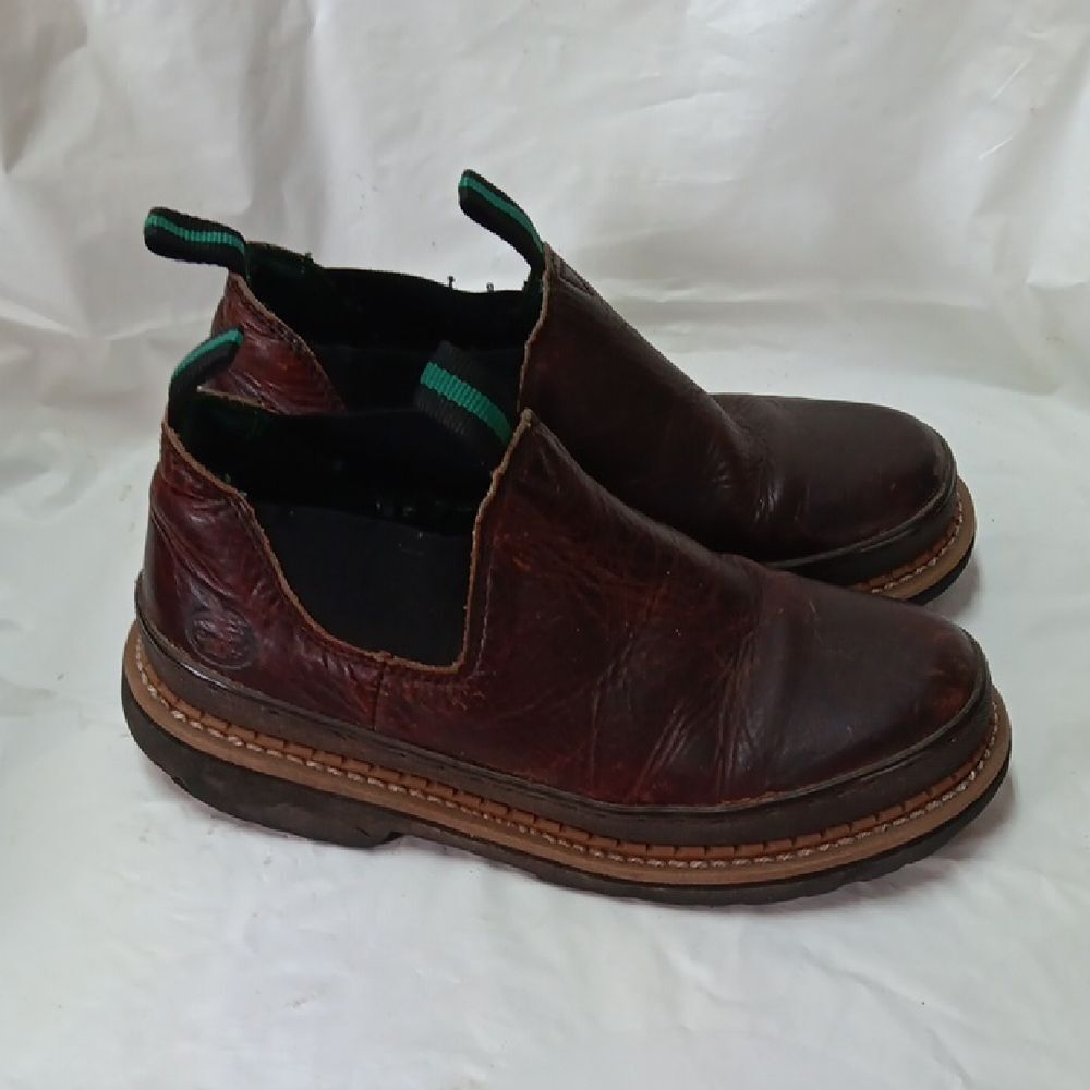 Georgia Boot Men's Brown Leather Slip-On Shoes Size 6M Preowned